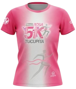 Camiseta Oficial 5K Rosa - Frente