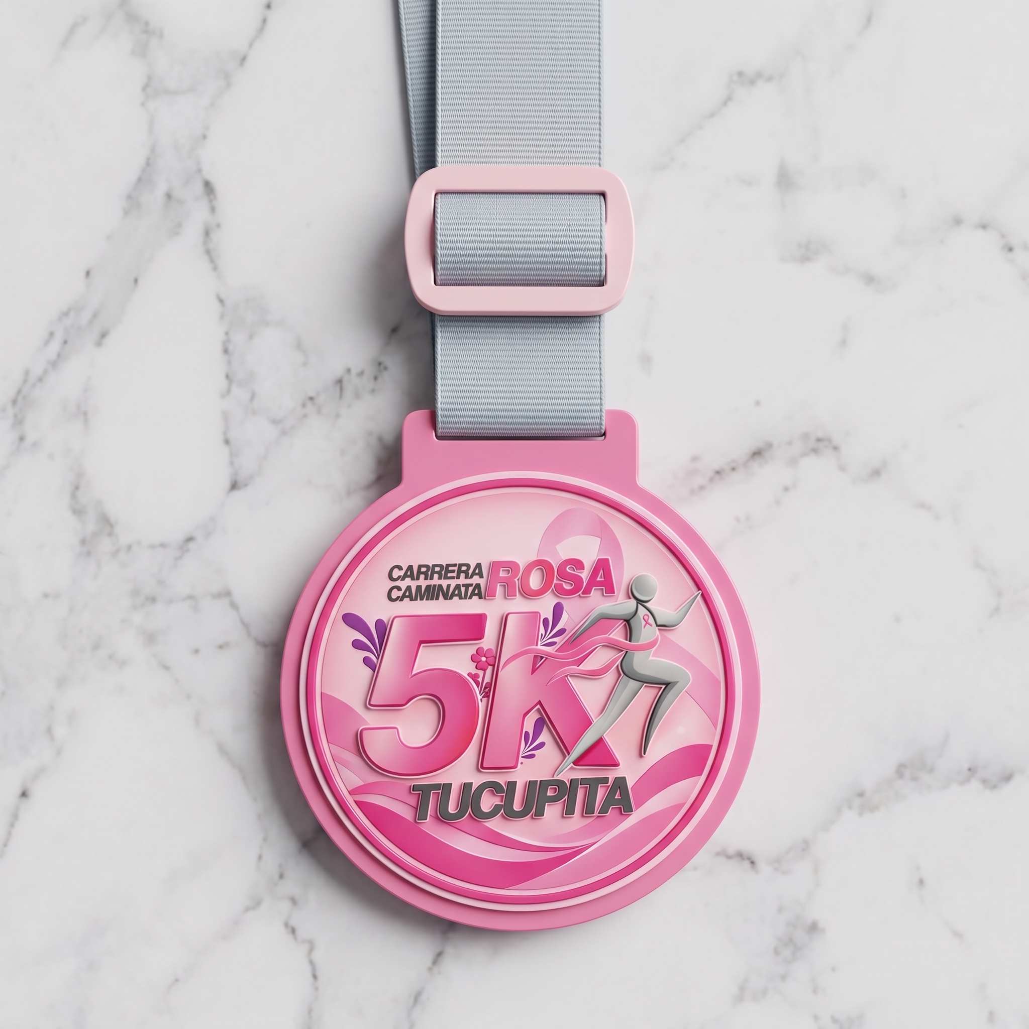 Medalla Conmemorativa Oficial 5K Rosa 2026