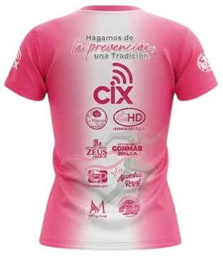Camiseta Oficial 5K Rosa - Reverso